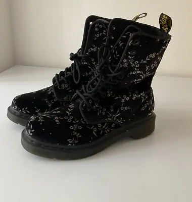 Dr Martens Avery Velvet Boots UK4 EU37 • £95