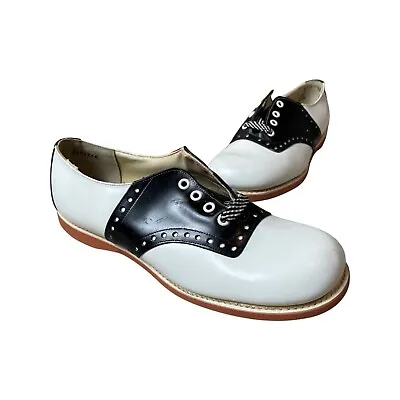 Authentic 1950's Vintage Saddle Shoes BILTRITE Sole Rockabilly Size 6.5 NEW • $127.49