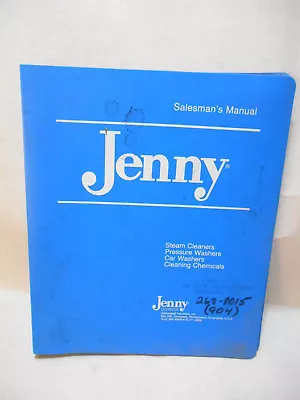 Vintage 85 JENNY Steam Cleaner R&D Kamas KLEEN E-Z Salesman Binder Catalog Book • $45