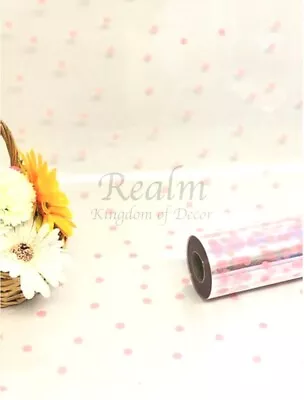 £0.99 • Buy Baby Pink Dots Wrapping Cellophane Paper Baby Girl Birthday Party Hampers Wrap