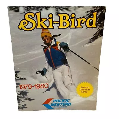 Vintage Pacific Western Airlines Ski-Bird 1979-80 Brochure Book BC Alberta PWA • $22.08