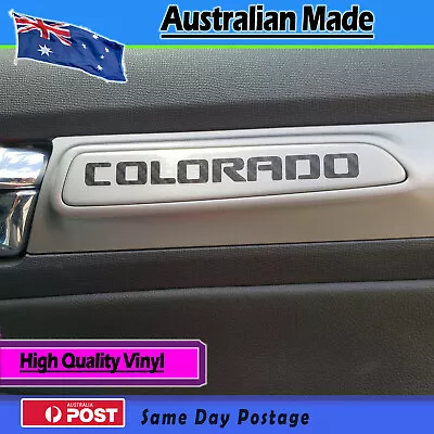 Door Decal Fits Holden Colorado Door Carbon Fibre Finish - Set Of 5 • $9.45