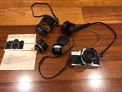 Vintage Minolta SRT 100 35mm Film Camera With 3x Lens • $150