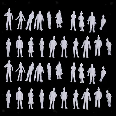 40pcs Model Trains 1:100 Scale White Figures • £5.52