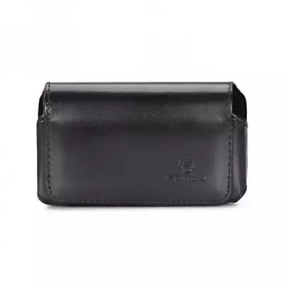 $9.87 • Buy PREMIUM BLACK LEATHER CELL PHONE CASE COVER BELT HOLSTER With SWIVEL CLIP LOOPS