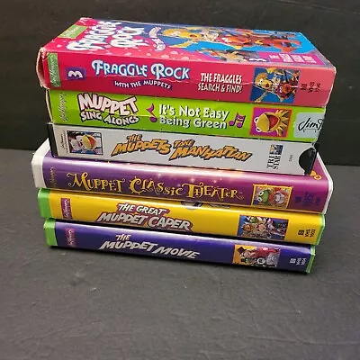 Muppets Fraggle Rock VHS Tapes Lot Of 6 Classic Theater Sing Alongs The Movie • $39.26