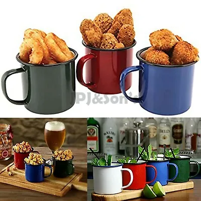 Falcon Traditional All Colours Enamel Mugs 8cm And 9cmHalf Pint Camping Mugs Cup • £7.89