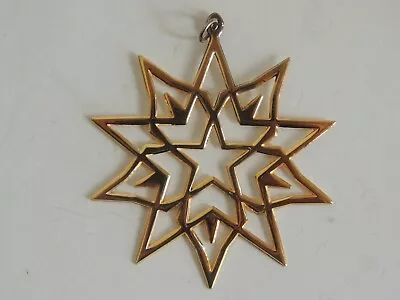 1978 MMA Metropolitan Museum Art Gold STERLING Christmas Snowflake Ornament • $60