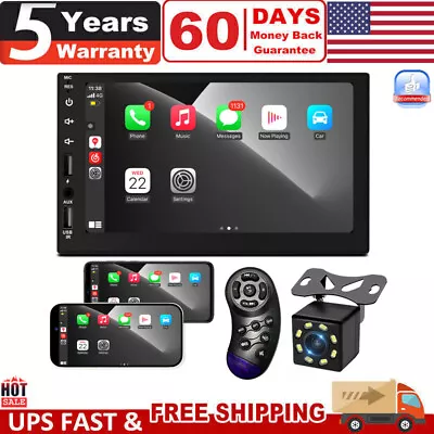 $43.01 • Buy 7 Car Apple Carplay Radio Android Auto Double Touch Screen Stereo Bluetooth 2Din