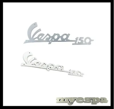 Vespa 150 Lettering Emblem Logo 138 Mm Aluminium Chrome Studs 150 VBA VBB GL Sprint GS • $19.12