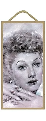 LUCILLE BALL I Love Lucy Primitive Wood Hanging Sign 5  X 10  • $12.99