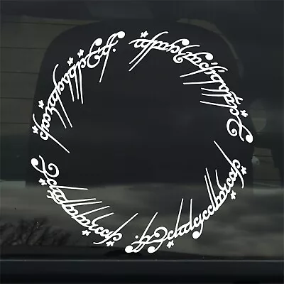 Lord Of The Rings Ring Of Power Inscription Custom Vinyl Sticker Decal • $7.99