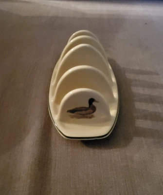 £6 • Buy Heron Cross Pottery Toast Rack Stand With Duck Decoration