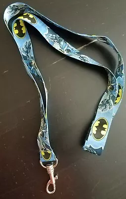 Batman Keychain Neck Lanyard Blue With A Picture Of Batman And His Symbol • $4.99