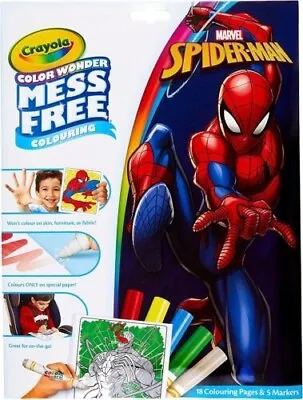 £7.99 • Buy Crayola Spider Man Colour Wonder 18 Mess Free Colouring Pages Age 3+ Years