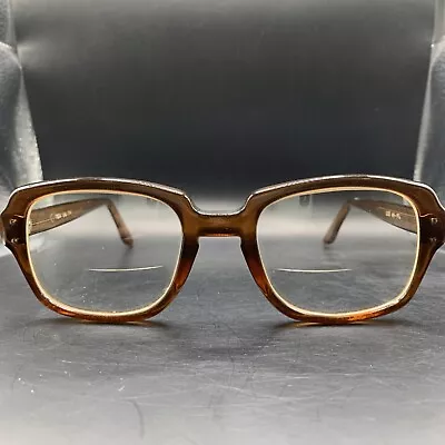 Vintage USS Brown Army Eyeglasses Frames 50 22 145 • $29.99