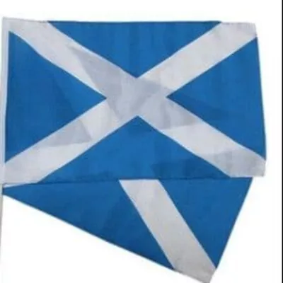 Scottish Saltire - Lighter Blue - Set Of 2 Large Hand-Waving Flags 18x12  • £5.99