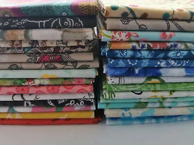 Fabric F/Q Fat Quarters Flat Fats Quilting Fabric Cotton Various Designs • $3.30