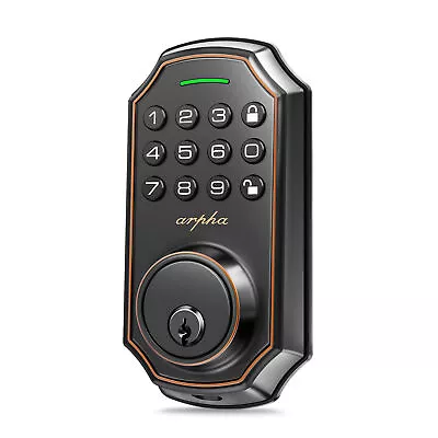 Smart Front Door Lock Set 50 Codes WiFi Electronic Keypad Deadbolt Keyless Entry • $59.99