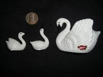Shiken Japan Vintage Bone China Swan And Babies Cignets Miniatures Figurines • $6.50
