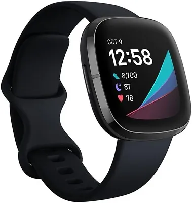 Fitbit Sense Advanced Health Activity Tracker - FB512BKBK W/ L And S Bands • $110