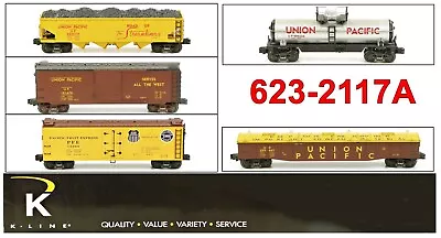 K-Line K-623-2117A Union Pacific UP Freight Car Set 5-Cars 2004 C7 • $116.64