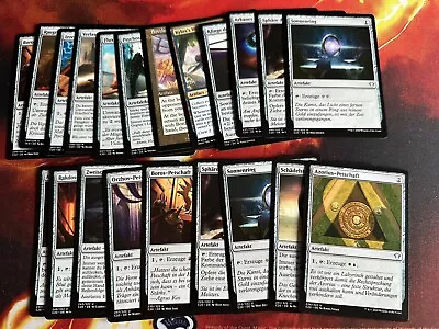 Magic The Gathering MTG 21 Card Artifact Commander Bundle German/English Nm • £2