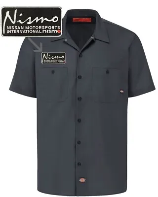 NISMO Nissan Motorsports Retro Patch DICKIES Short Sleeve Work Shirt S-5X • $35.95