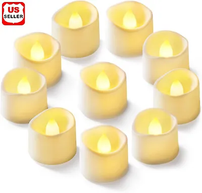 10 Pcs Flameless Moving Flicker Led Tea Lights Battery Operated Candle Wedding • $7.98