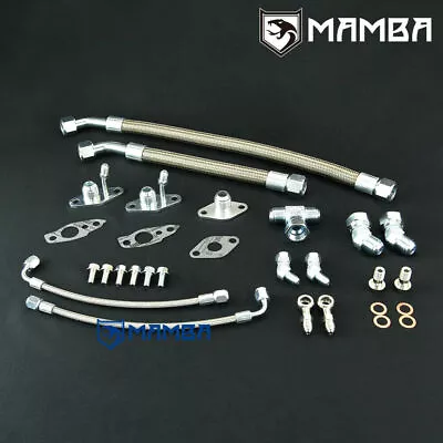 MAMBA Turbo Oil Feed & Return Line Kit TOYOTA 1JZ-GTE Twin CT12A Supra TW • $105.65