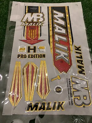 MB  Malik Pro Edition Cricket Bat Stickers Chrome Quality • £12.99