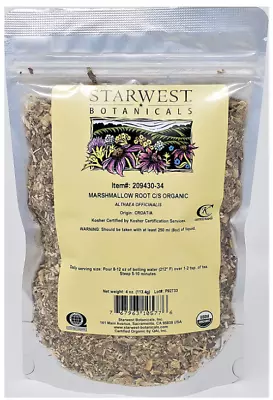 Starwest Organic Marshmallow Root Cut And Sifted - 4 Ounce • $15.99