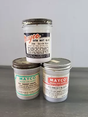 Vintage MAYCO RARE Brush-On Or Satin Matt Ceramic Glaze 4 Oz 115 824 306 402 • $4.75