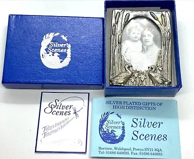 Vintage Silver Scenes Miniature Silver Plated Photo Frame In Original Box • £20