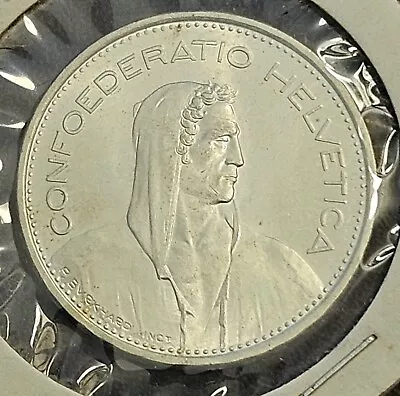 1966 B Switzerland 5 Francs Silver Coin • $6.50