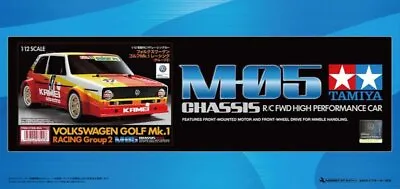 Tamiya 47308 1/12 EP RC Car M05 Chassis Kit VW Golf MK1 GTI Gr.2 Rally (No ESC) • $84