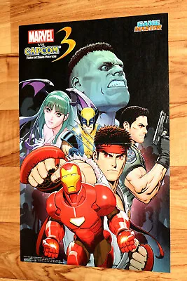 Marvel Vs. Capcom 3 Fate Of Two Worlds / Raving Rabbids PS3 Xbox 360 Rare Poster • $62.92