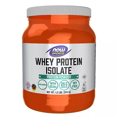 NOW FOODS Whey Protein Isolate Unflavored Powder - 1.2 Lb. • $29.98