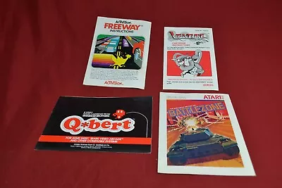 Four Atari Booklets * Q*bert Freeway Battlezone & Venture • $9.99