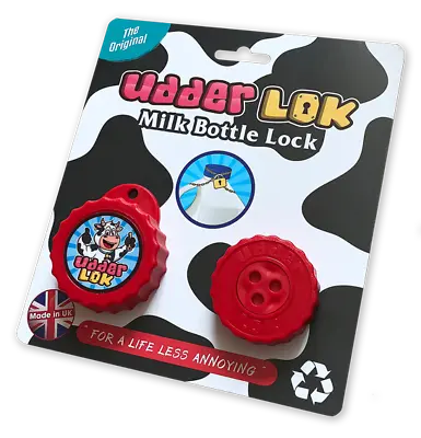 UdderLok - The Original Patented Milk Bottle Lock Top Cap Gadget Gift Easter • £9.99