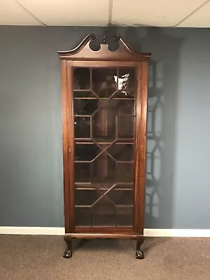 Antique Mahogany Chippendale Display Cabinet • $1450