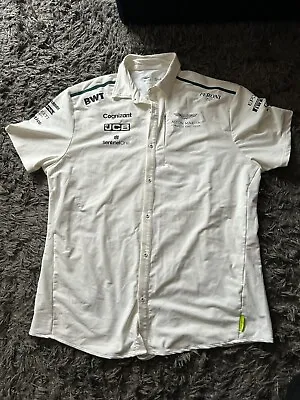 Aston Martin F1 Formula 1 Race Team White Shirt (New Free P+P) Select Your Size • £19.99