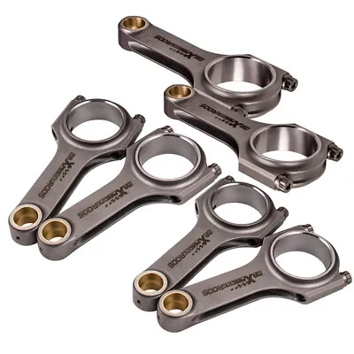 Racing H-Beam Connecting Rods+ARP2000 Bolts For Audi VW V6 2.6L 2.8L 2.7T 154mm • $582.40