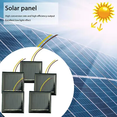 1-10X Polycrystalline Solar Panel Cell 2V 130mA 54mm X 54mm DIY LED Garden Light • £4.33