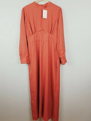 $55 • Buy [ ASOS ] Womens Spotted Print Maxi Dress NEW | Size AU 18 Or US 14