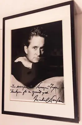 MiCHAEL DOUGLAS SiGNED ORiG. AUTOGRAPHED PHOTO 10x13 MATTED FRAME PERSONALiZED • $75