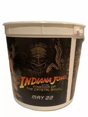 RARE VTG Indiana Jones Kingdom Crystal Skull Movie Theater Promo Popcorn Bucket • $36.99