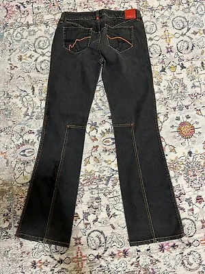 VTG Y2K EckoRed Embroidered Straight Denim Jean 30x31.5 Baggy Skate HipHop Cyber • $34.95