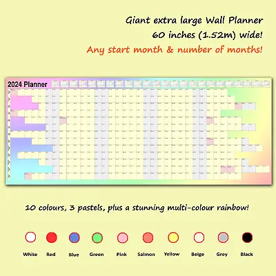 20242025 And Custom GIANT Wall Planner 60  (1.5m) Wide 14 Colours + Card Option • £26.95