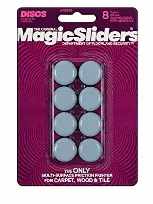 Magic Sliders 8025 Series 8 Pack 1  Furniture Glides Round Slide Adhesive Disc • $5.99